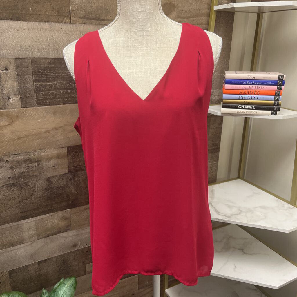 Banana Republic Red Racer Back Halter Blouse