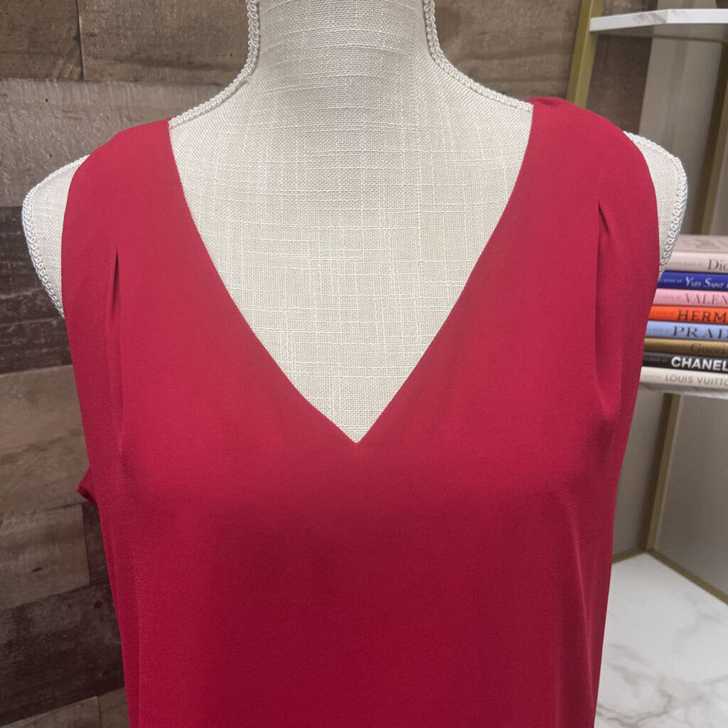 Banana Republic Red Racer Back Halter Blouse