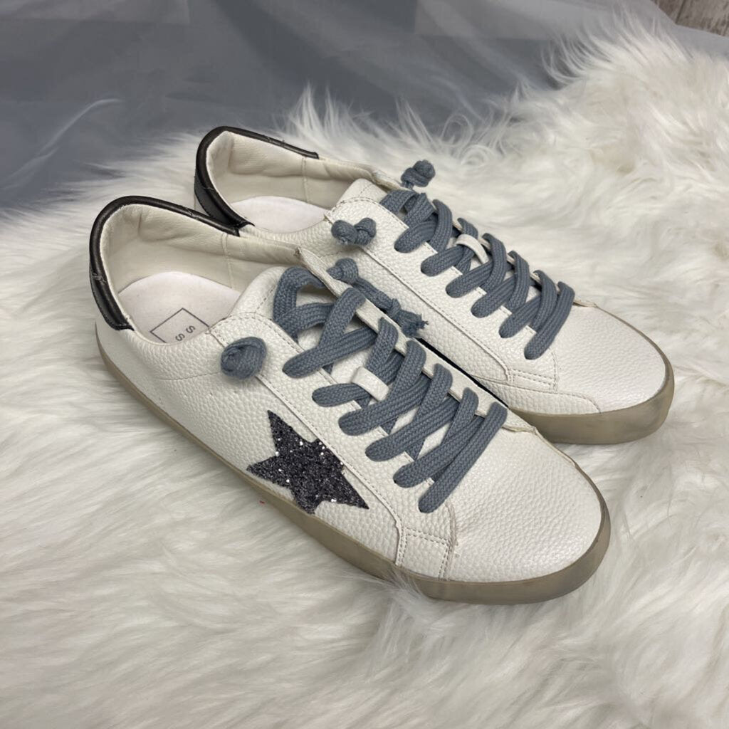 She Shop Paula White Sneakers w/Gray Laces & Sparkle Star