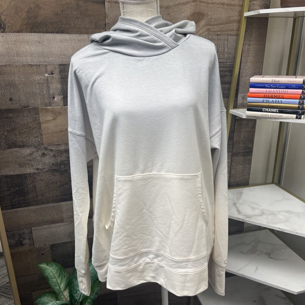 Calia by Carrie Underwood Gray & Cream Dip Dyed Hoodie