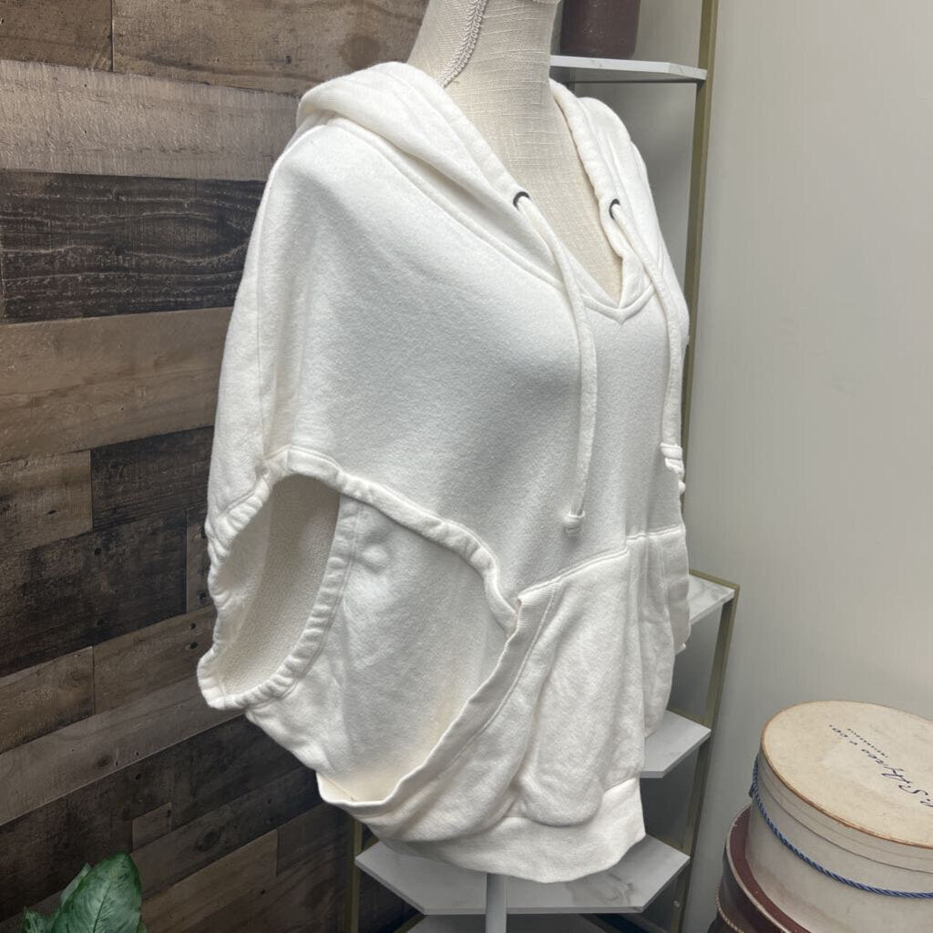 Akemi & Kin Cream Sleevless Cocoon Hoodie
