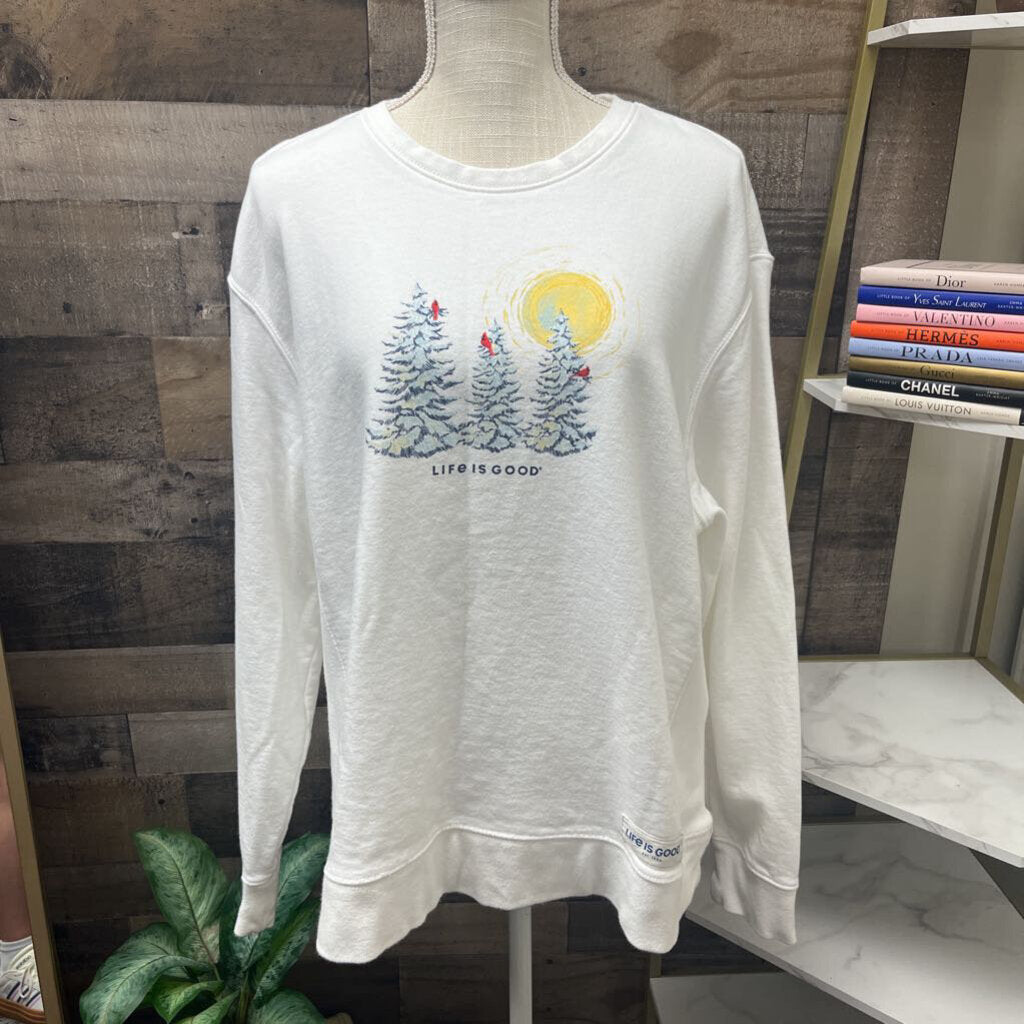 Life is Good Pine Tree & Sun Sweatshirt