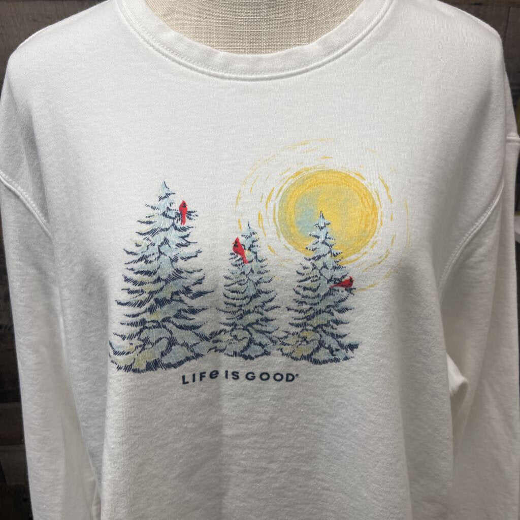 Life is Good Pine Tree & Sun Sweatshirt