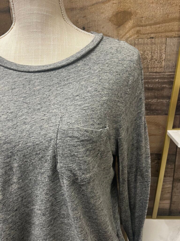 Madewell Heather Gray Long Sleeve T-Shirt