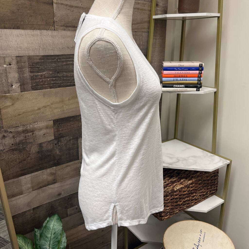 Athleta White Sleeveless Tee