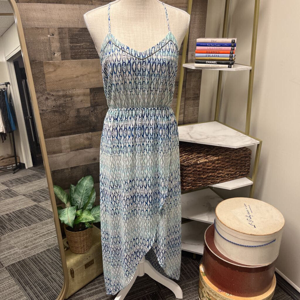 Sanctuary Blue/Geen Halter High/Low Maxi