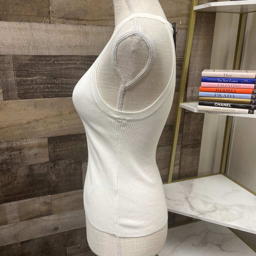 Zara Off White Halter Style Ribbed Sweater
