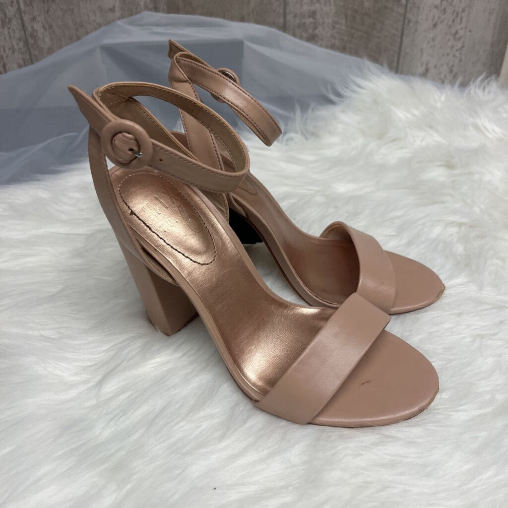 Mix No. 6 Nude Patent Leather Heel Sandal