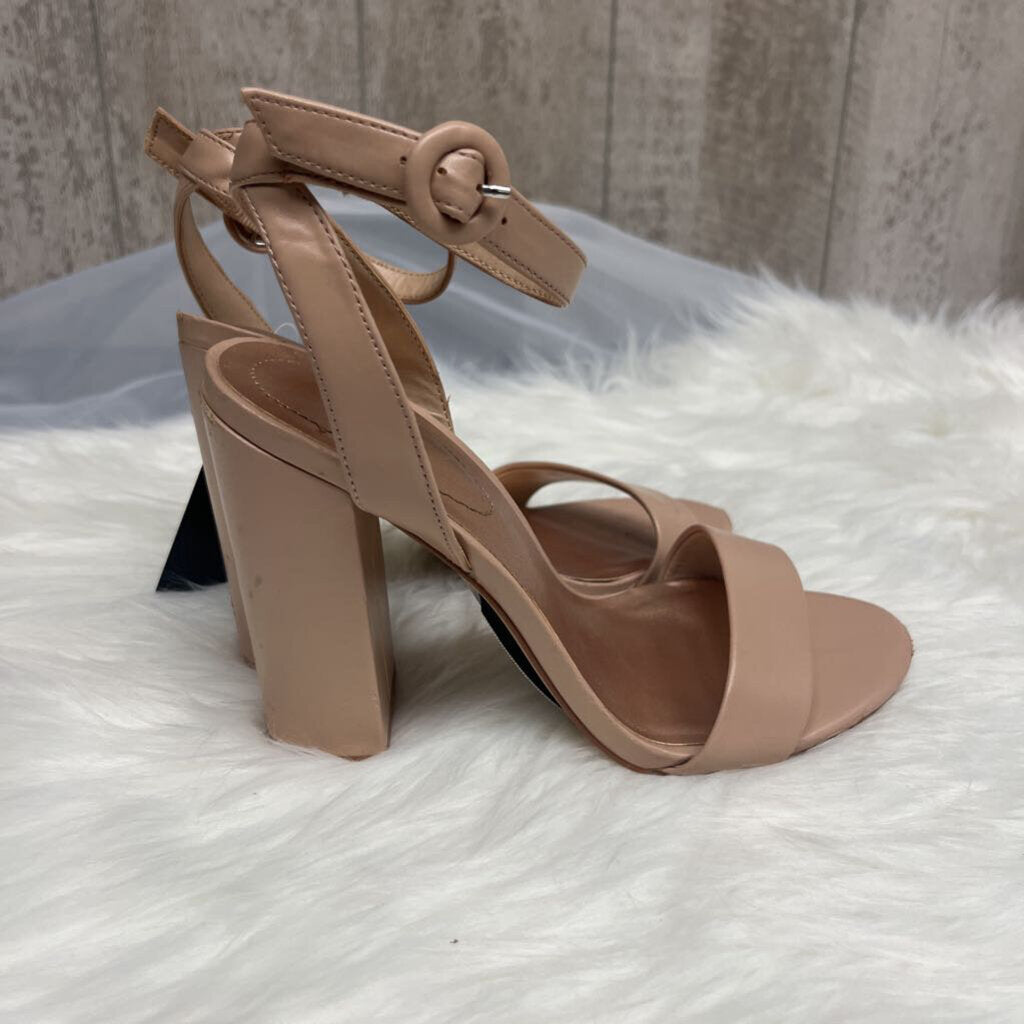 Mix No. 6 Nude Patent Leather Heel Sandal