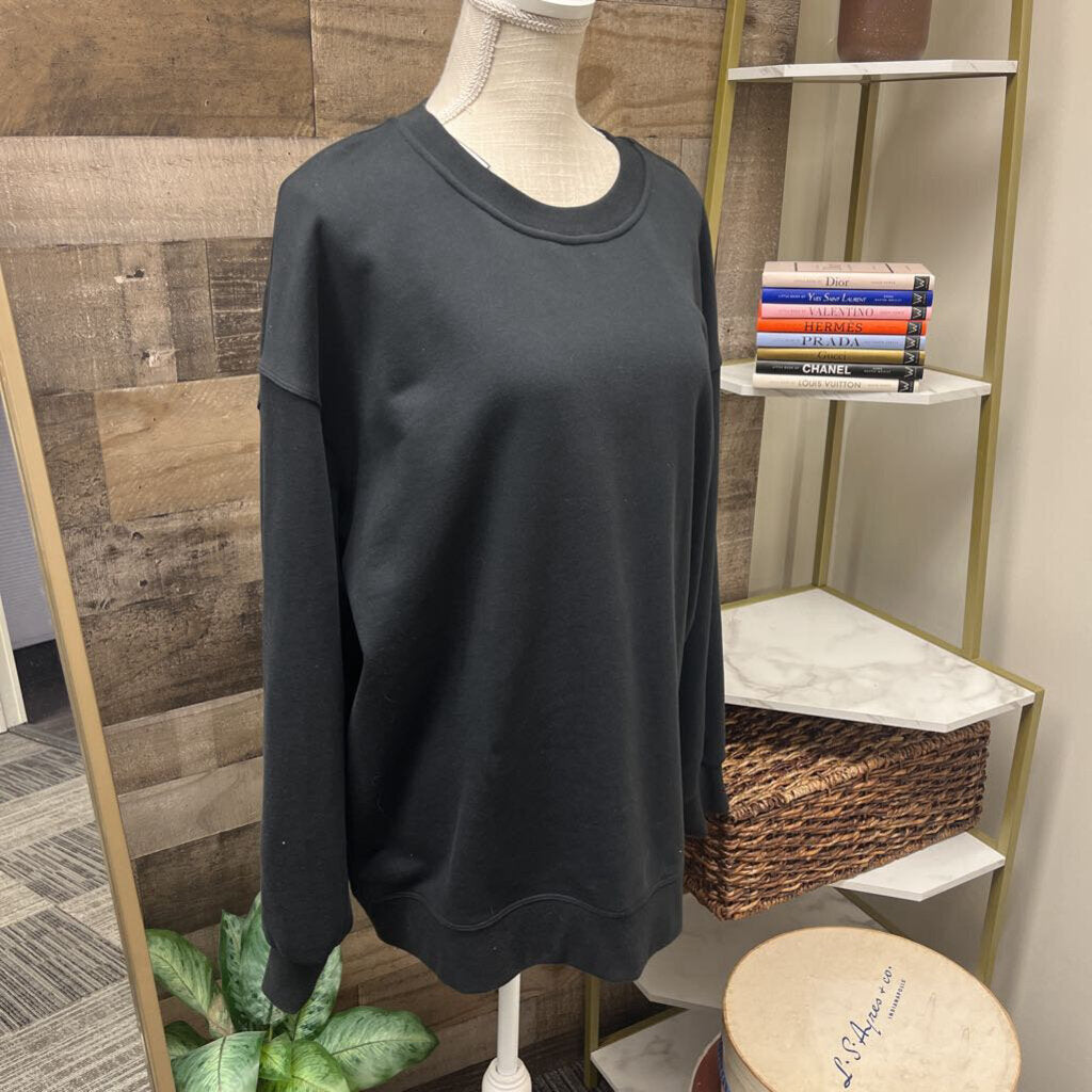 Lululemon Black Oversized Crew Neck Sweatshirt