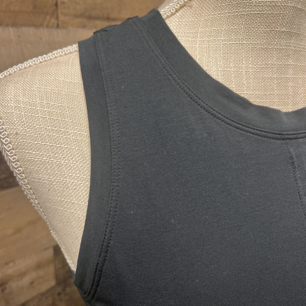Lululemon Black Cropped Tie Front Tank Tee