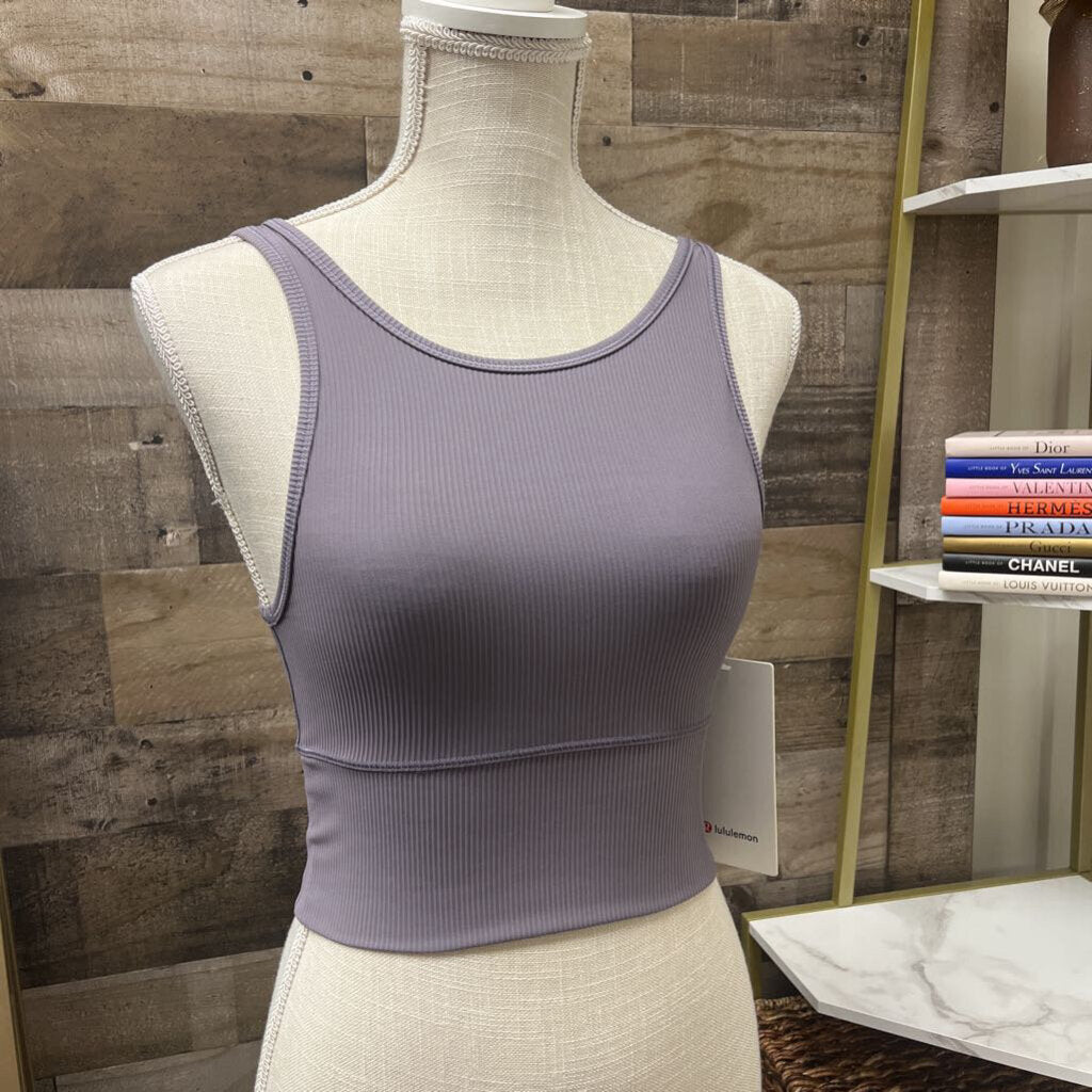 NWT Lululemon Lilac Ribbed Power Pivot Cropped