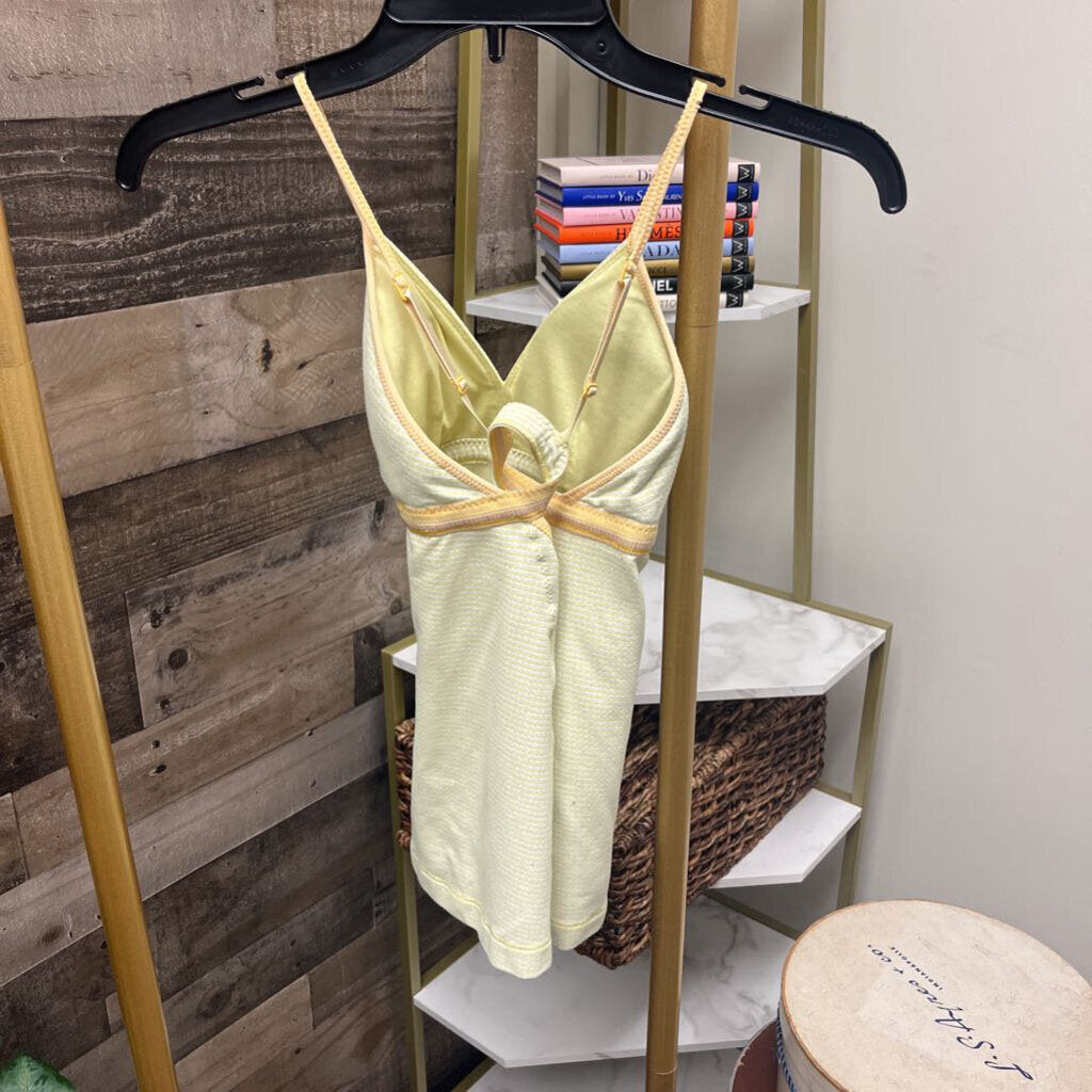 Lululemon Yellow Gingham Racerback Tank w/Shelf