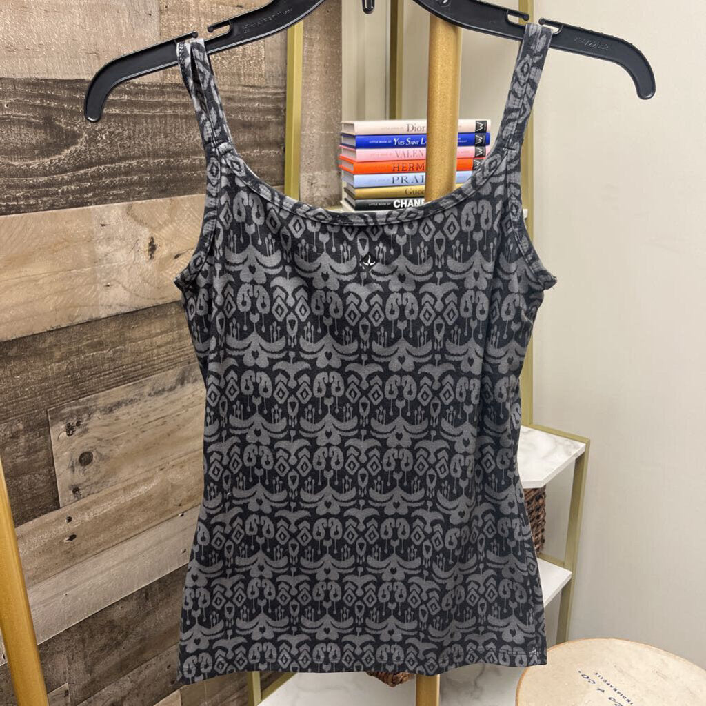 Prana Black & Gray Design Tank w/Shelf