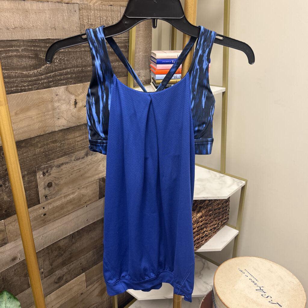 Lululemon Blue & Black Open Back Tank