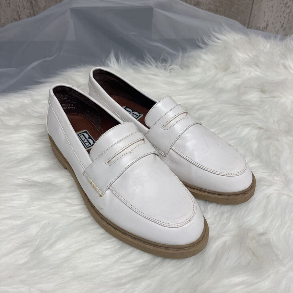 Mixed Blues Vintage White Loafers