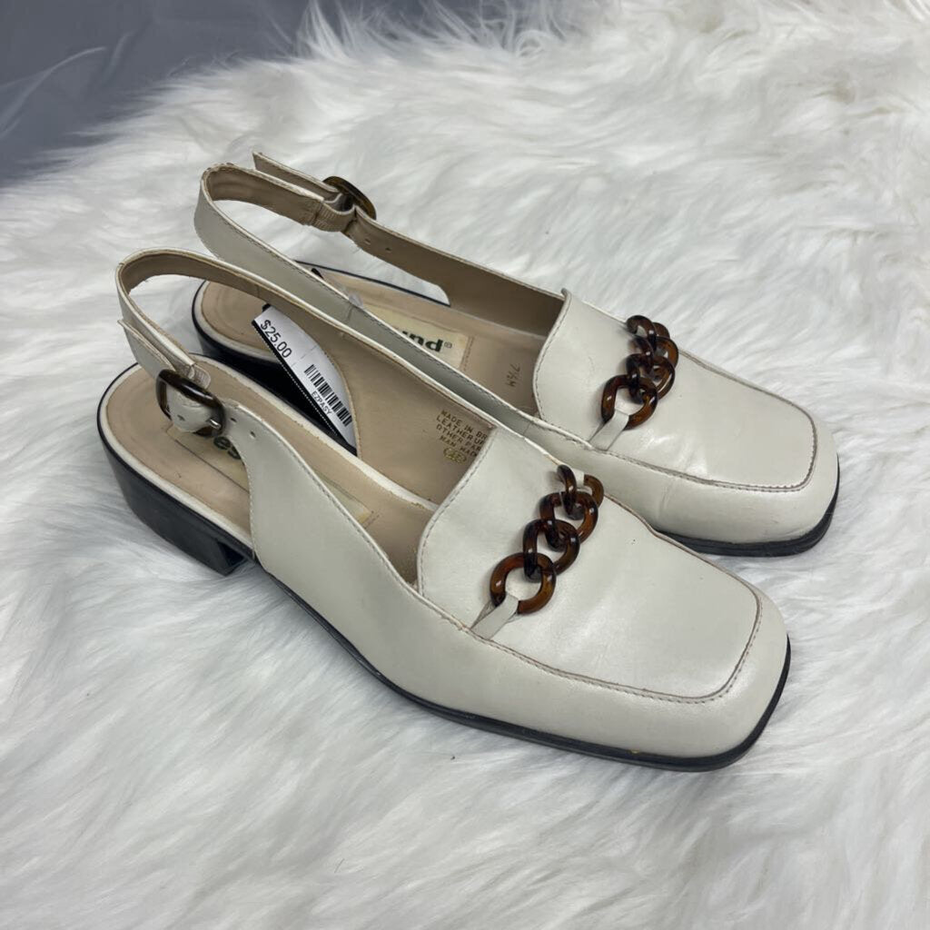 Westbound White Slingback White Loafers