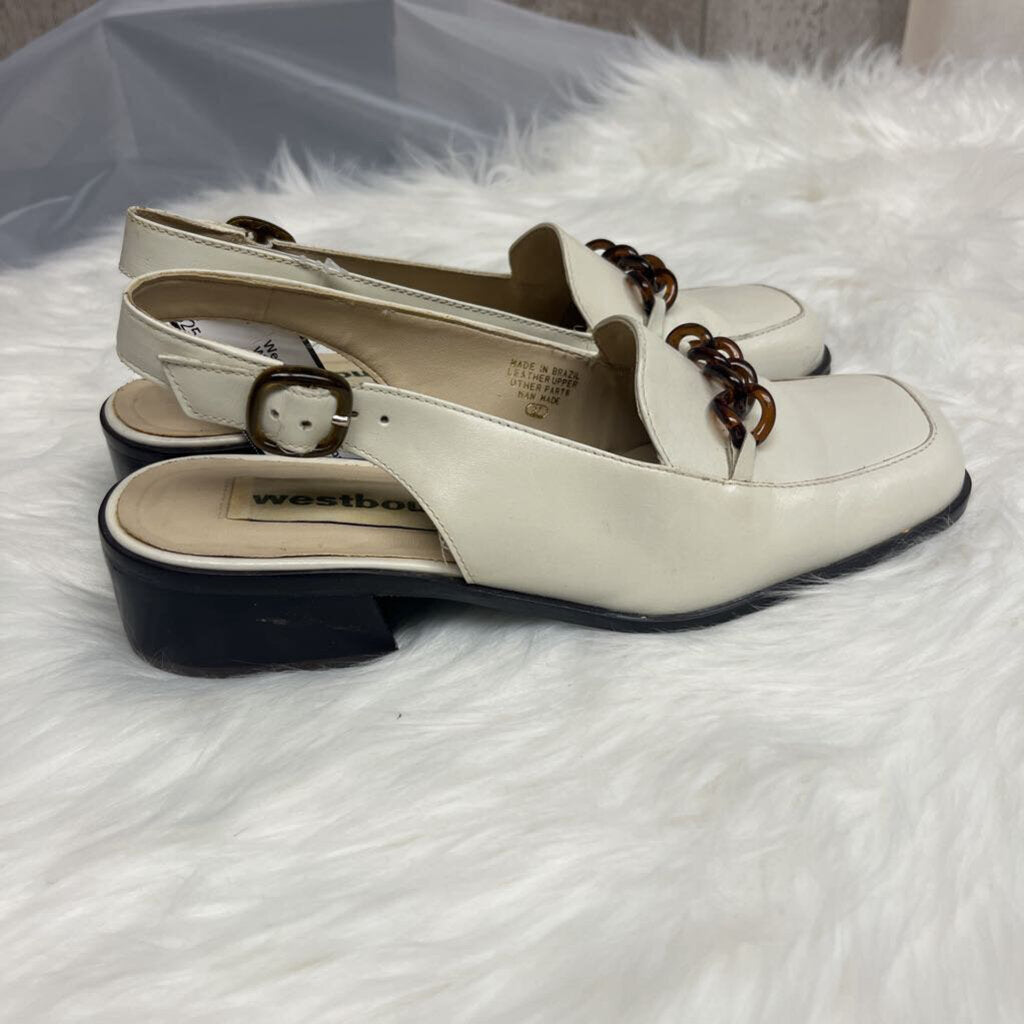 Westbound White Slingback White Loafers