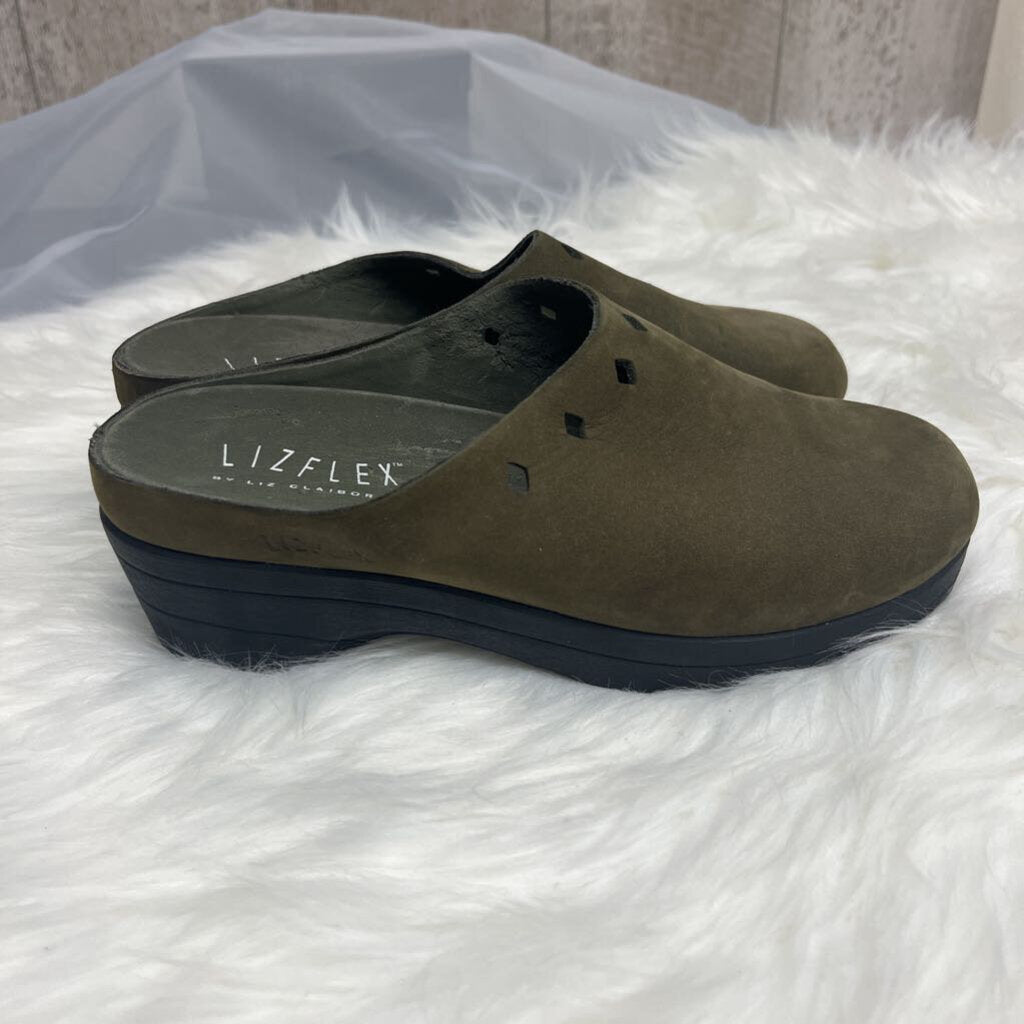 Liz Claiborne Green Suede Mules