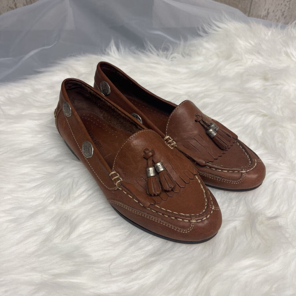 Jones New York Brown Leather Tassel Loafers