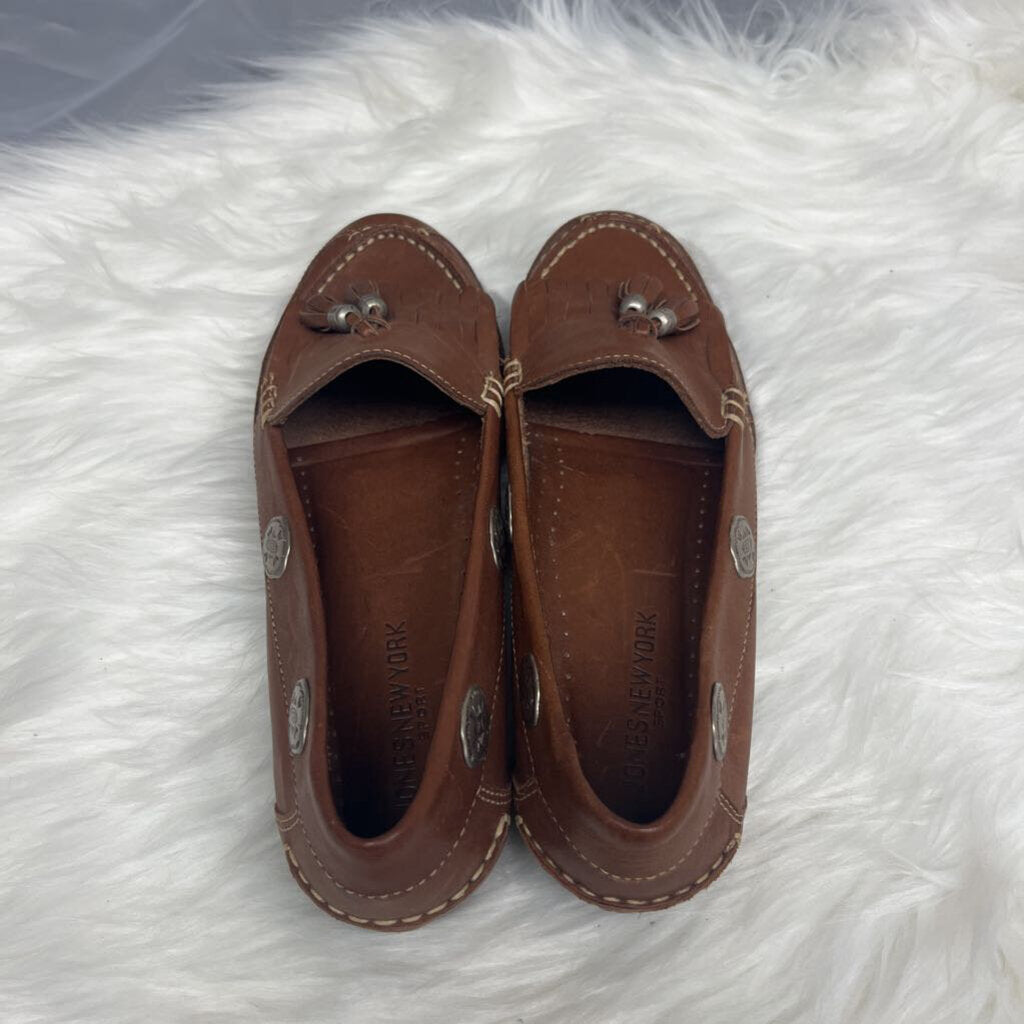 Jones New York Brown Leather Tassel Loafers