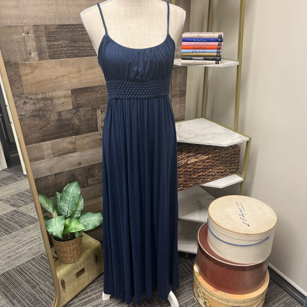Mai Tai Navy Blue Empire Waist Maxi