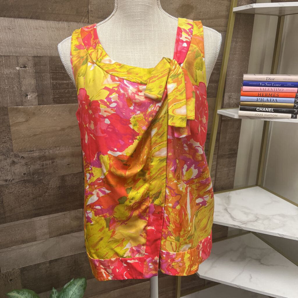 J Crew Floral Silk Yellow & Pink
