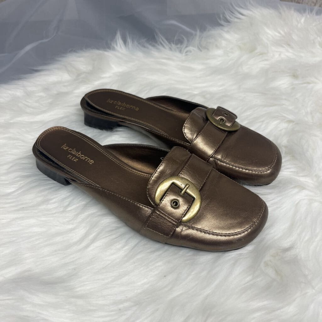 Liz Claiborne Flex Bronze Mule Loafers