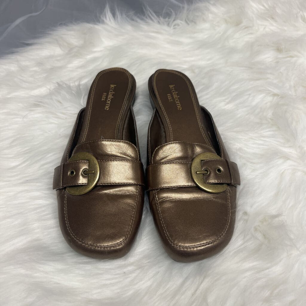Liz Claiborne Flex Bronze Mule Loafers