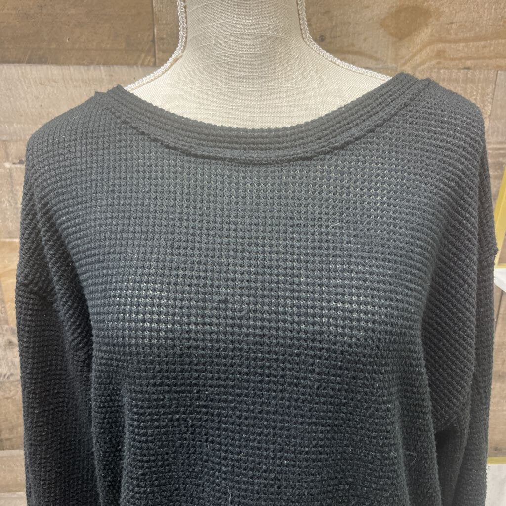 Altar'd State Black Waffle Crop