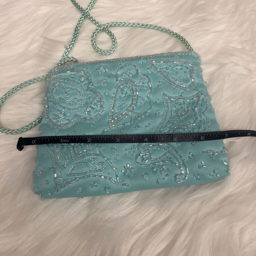 Vintage Baby Blue Beaded Bag