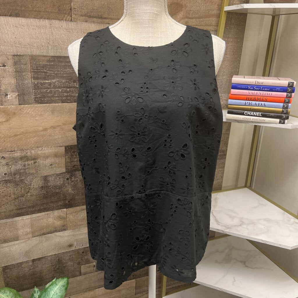 Ann Taylor Sleeveless Eyelet Top