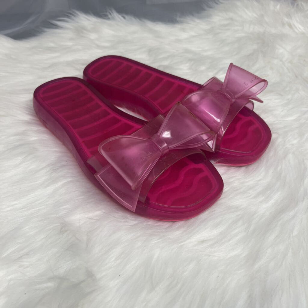 Kate Spade Tie The Knot Pink Translucent Sandals