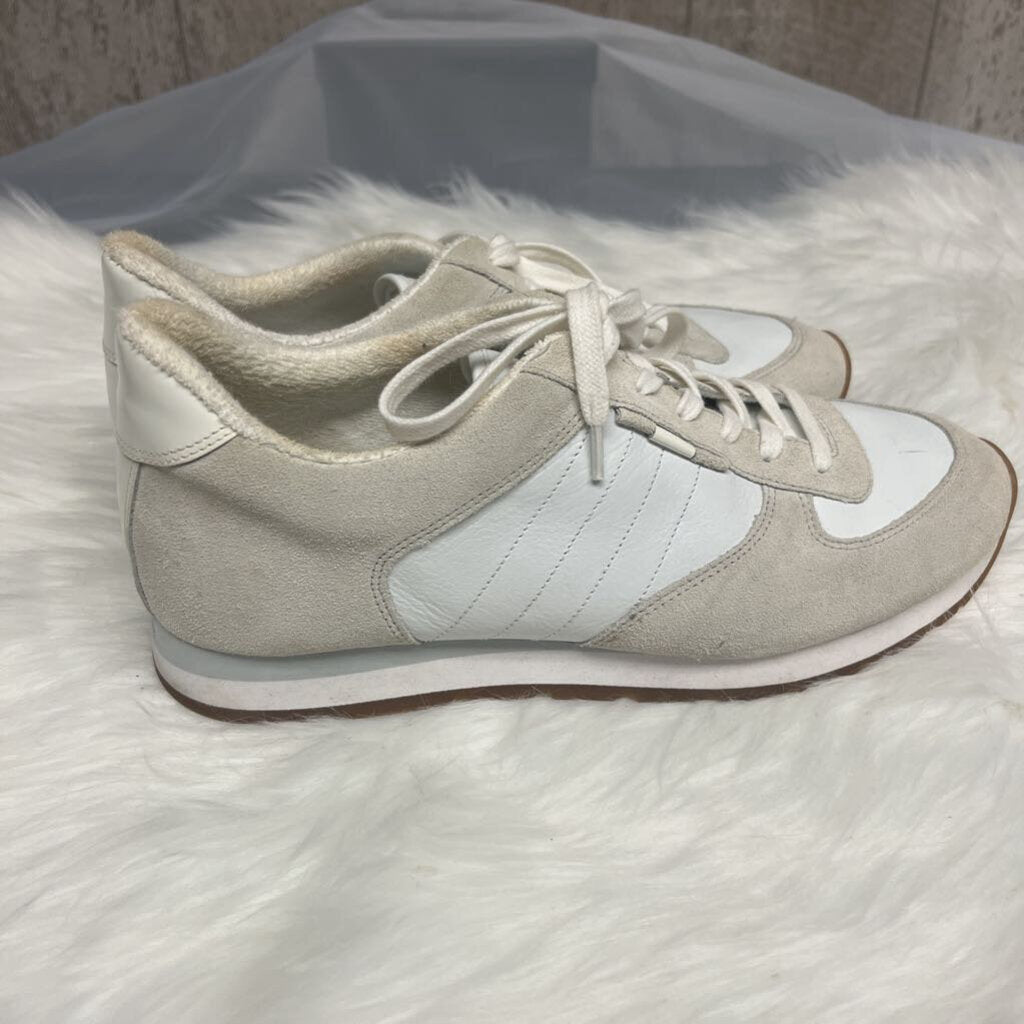Vince Women's Pasha 2 Suede Lace Up White Sneakers