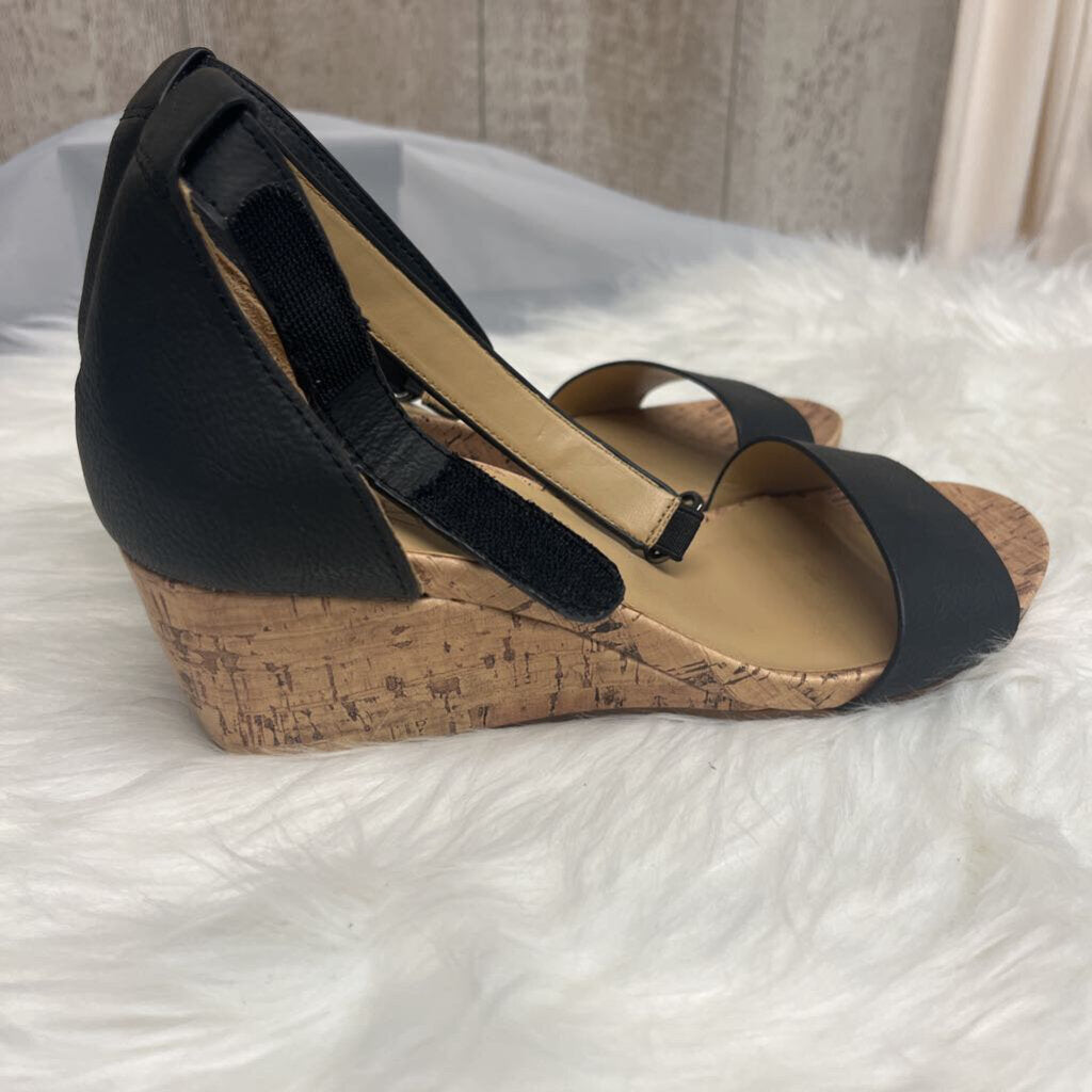 Naturalizer Women's Black Wedge Sandals