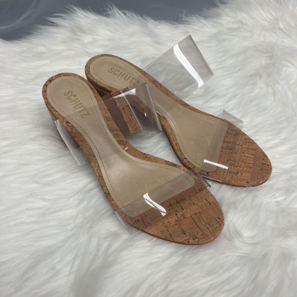 Schutz Cork Victorie Slide Sandals