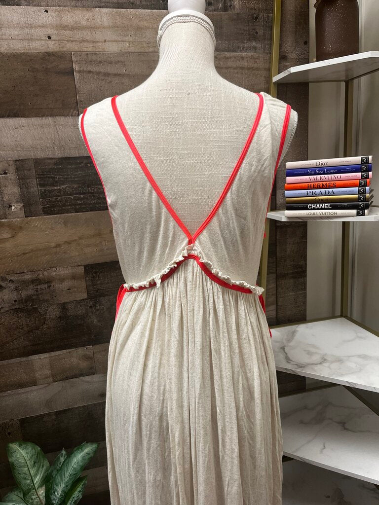 Free People Cream Floral Embroidered Dress