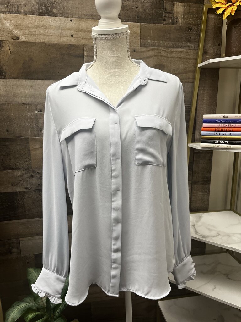 Loft Periwinkle Blue Button Up Blouse