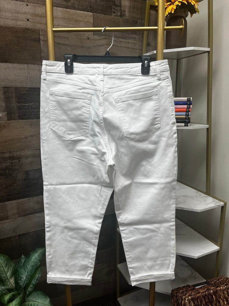 Ella Moss High Waist Straight White Jeans
