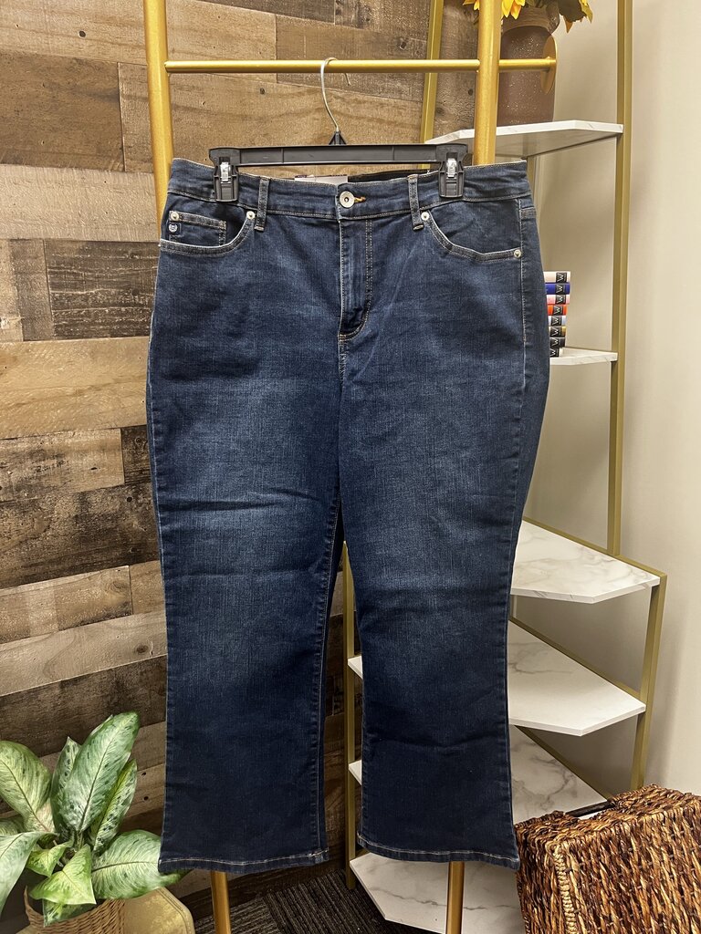 NWT Chaps Midrise Crop Kick Dark Wash Jeans