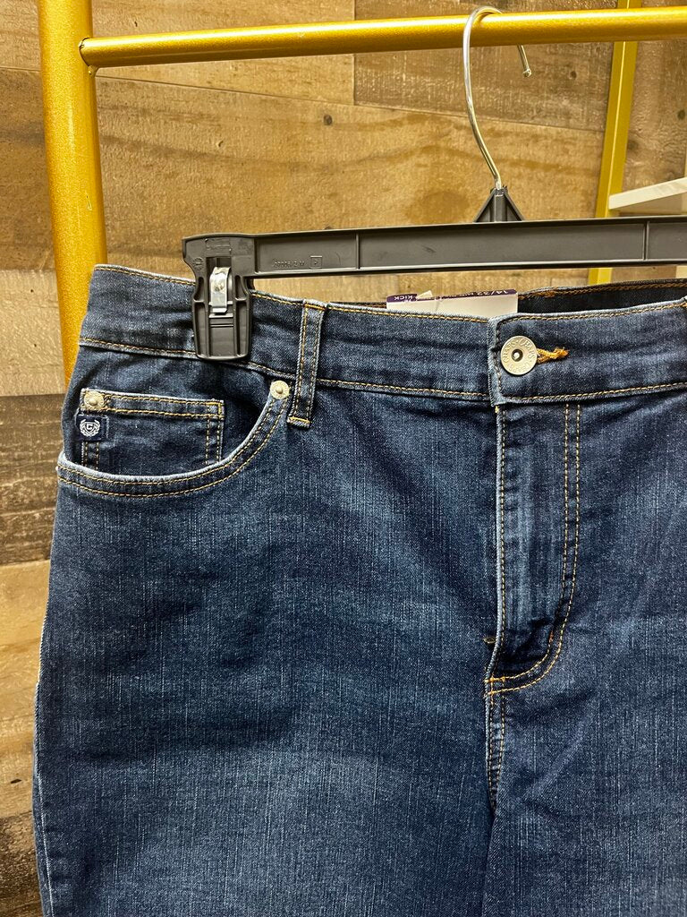 NWT Chaps Midrise Crop Kick Dark Wash Jeans