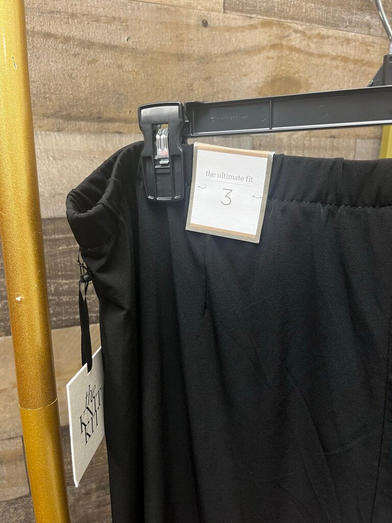 NWT Chico's Black Easy Pull On Slinky Palazzo Wide Leg Pants