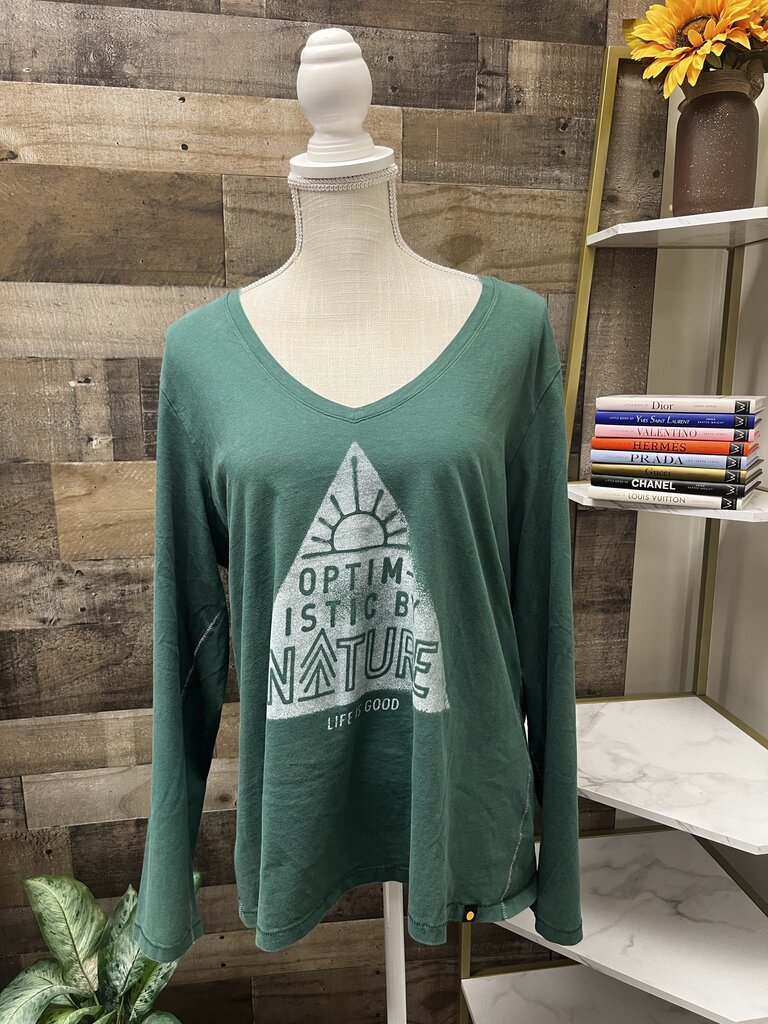Life Is Good Optimistic by Nature Long Sleeve Tee