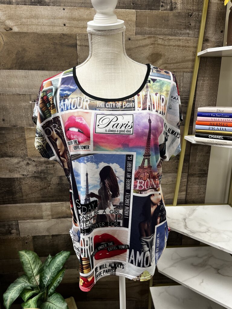 Love J USA Paris Graphic Tee