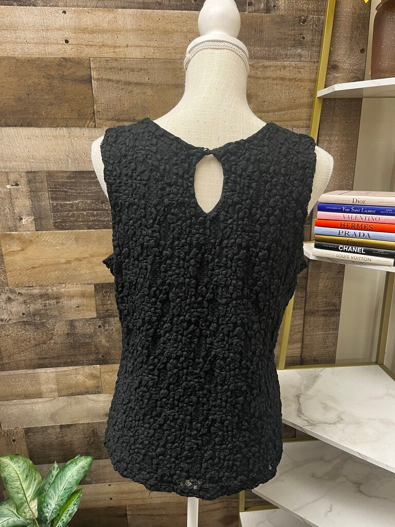 Chicos Women's Elegant Black Lace Sleeveless Top