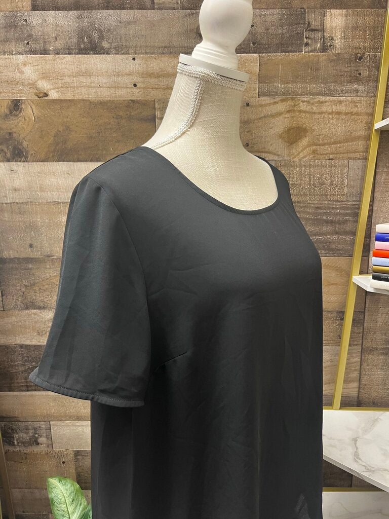 Apt. 9 Black Short Sleeve Blouse