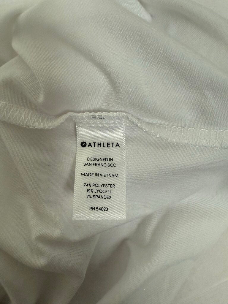 Athleta White Shelf Bra Racer Tank