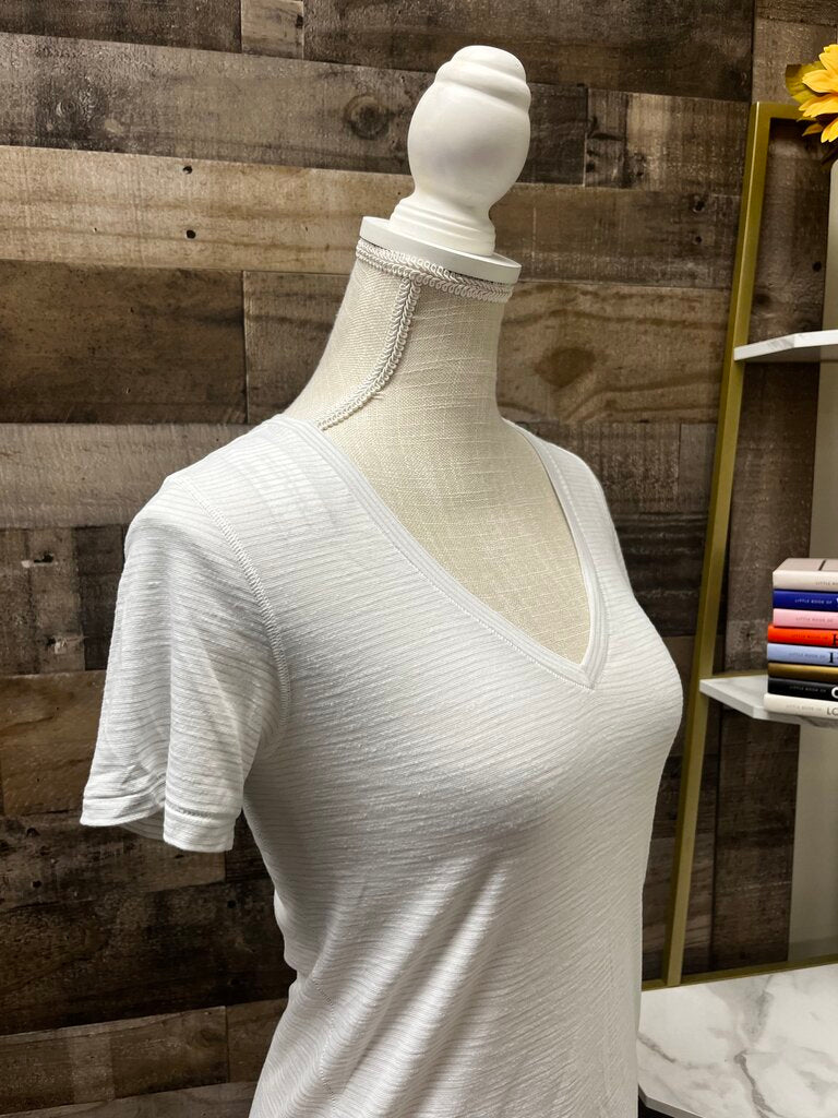 Lululemon What The Sport Short Sleeved Tee in Heathered Cream