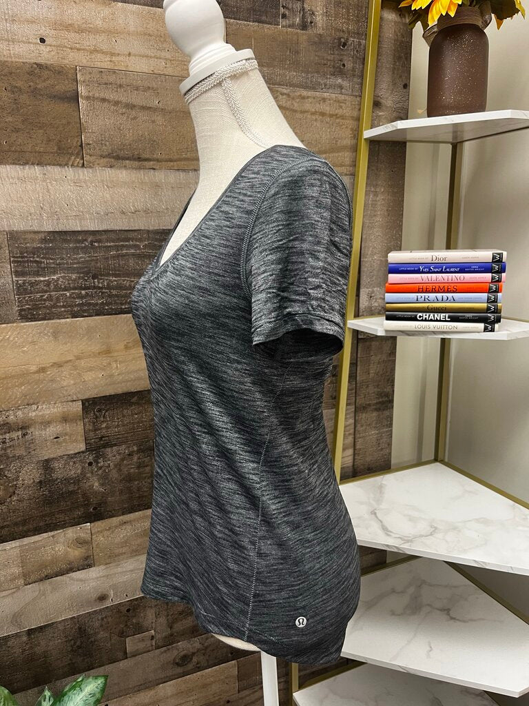 Lululemon What The Sport Short Sleeved Tee in Dark Heather Grey