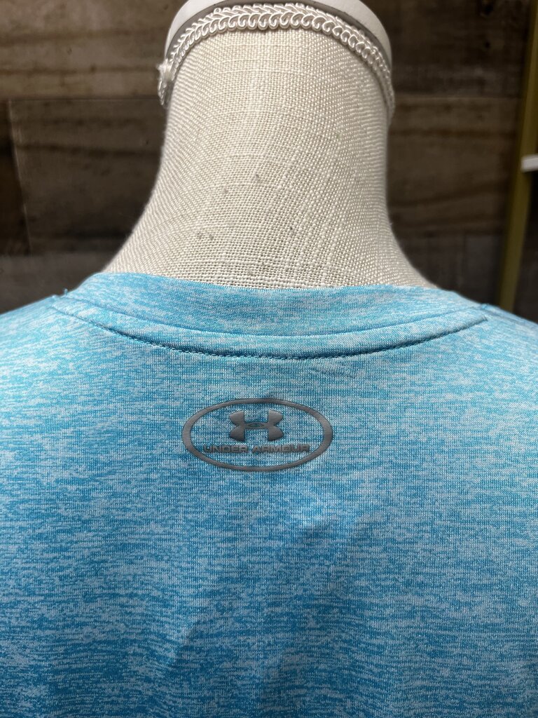 Under Armour Light Blue Semi Fitted V Neck Heatgear Tee